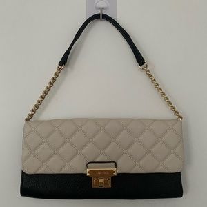 Black and beige Calvin Klein handbag with gold detailing